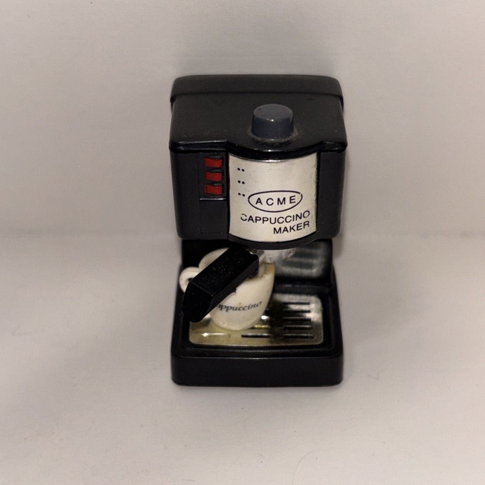 ACME Vintage 1996 Miniature Cappuccino Espresso Machine Fridge Magnet 90s Retro